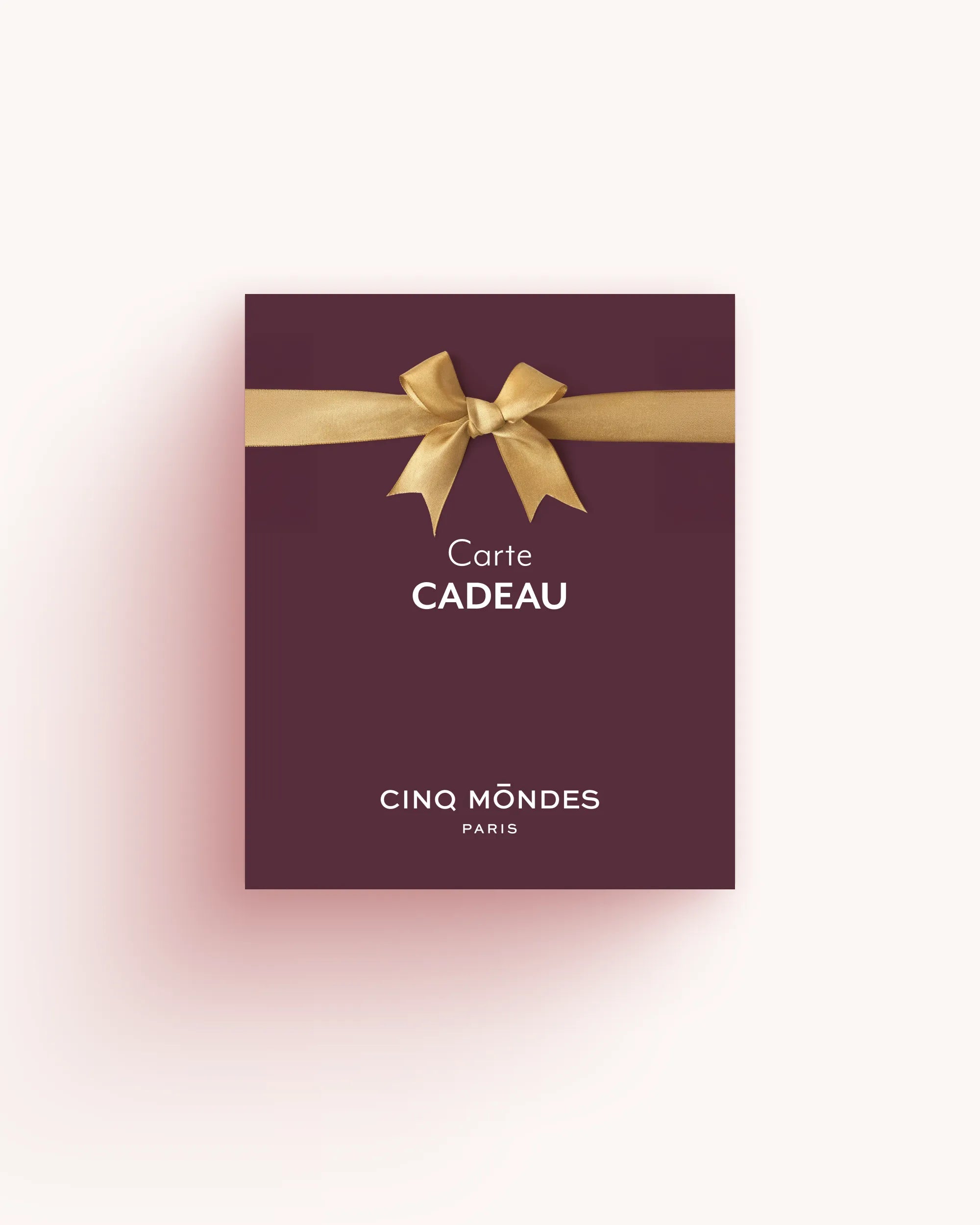 Carte cadeau Cinq Mondes